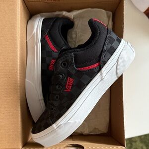 Vans Black and Red Checkered Shoes size 11
